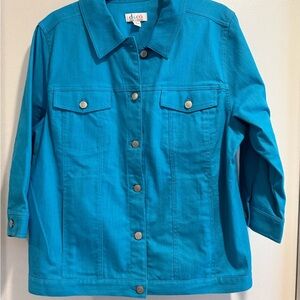 Denim & Co Turquoise Jacket